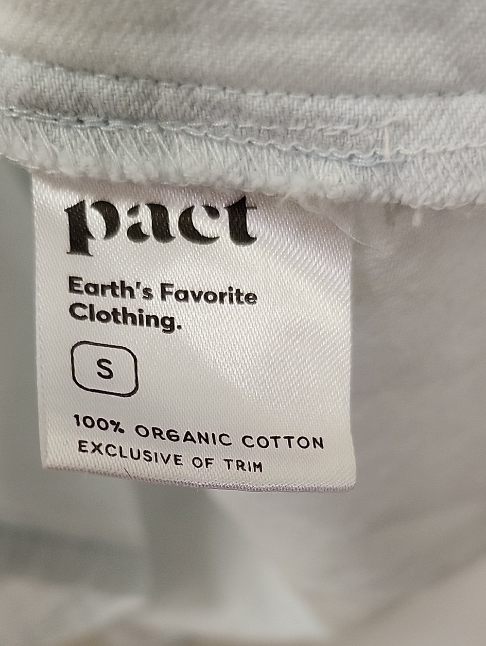 Pact Denim Chambray Shirt Dress 100% Organic Cotton Mini Button Down Size S - Picture 16 of 16